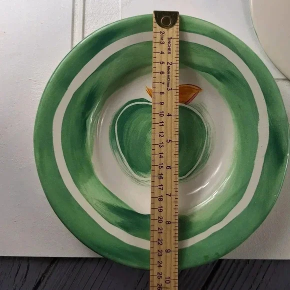 EVERYWARE Green Apple Handmade In Mexico Salad Plates 2 - Picture 3 of 4